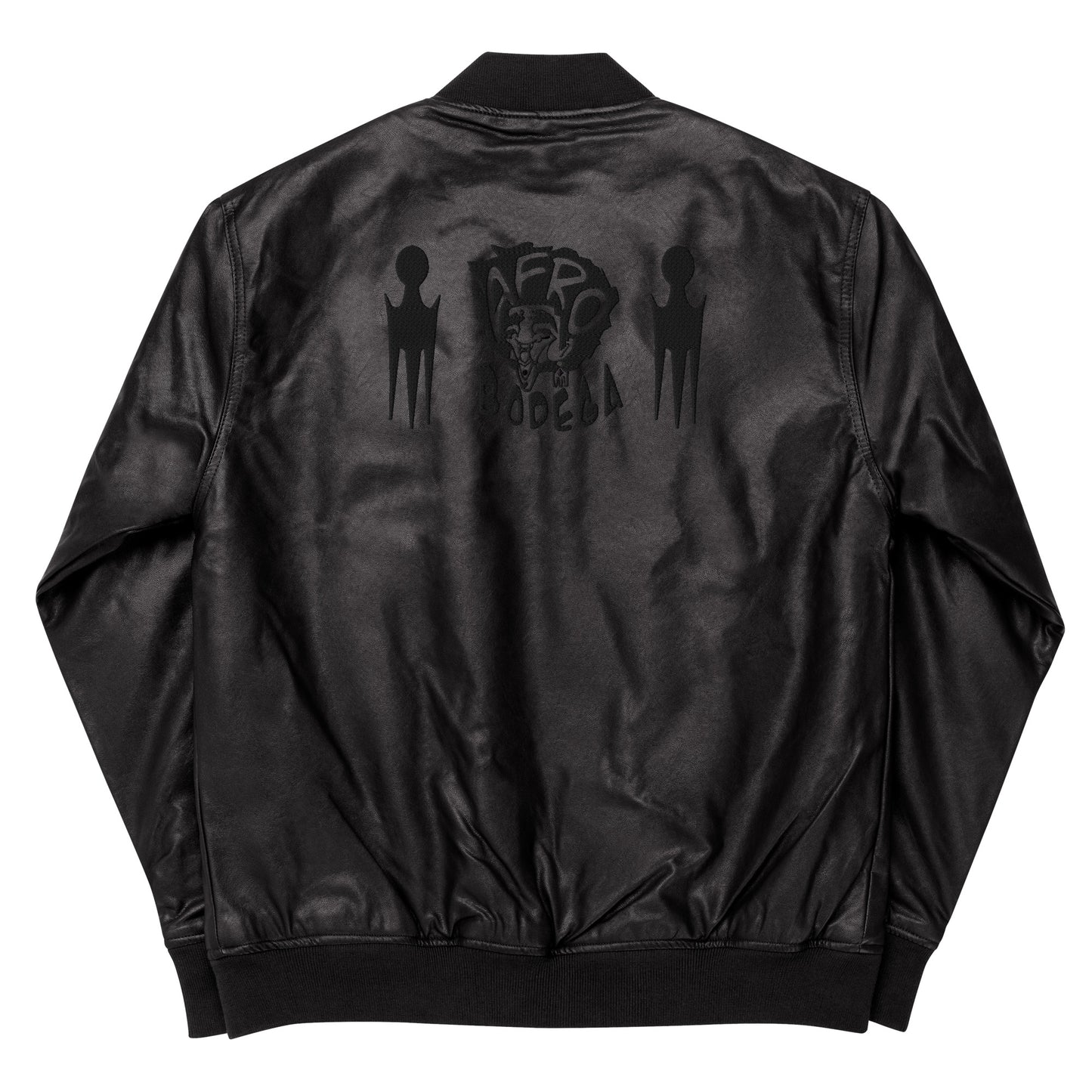 Triple Comb Black Leather Jacket