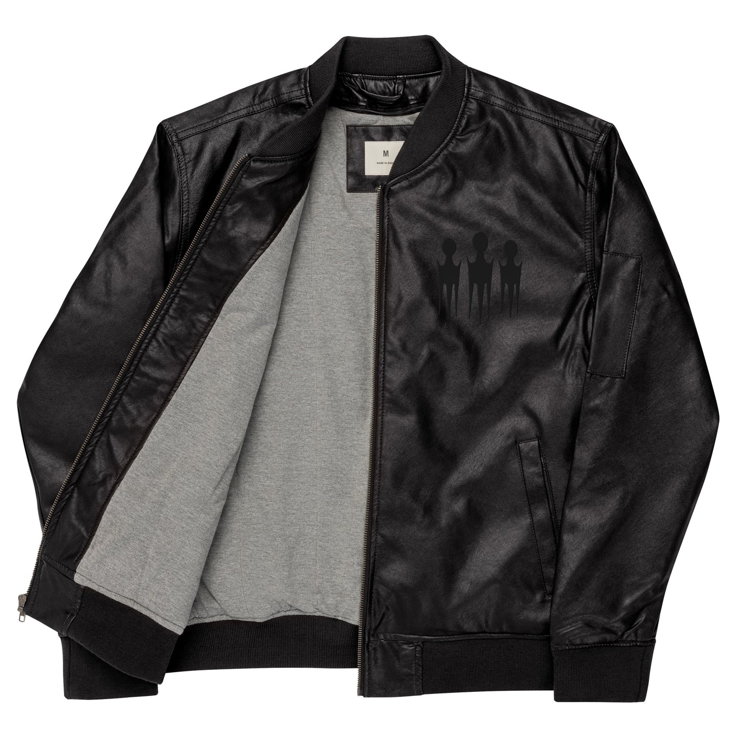 Triple Comb Black Leather Jacket