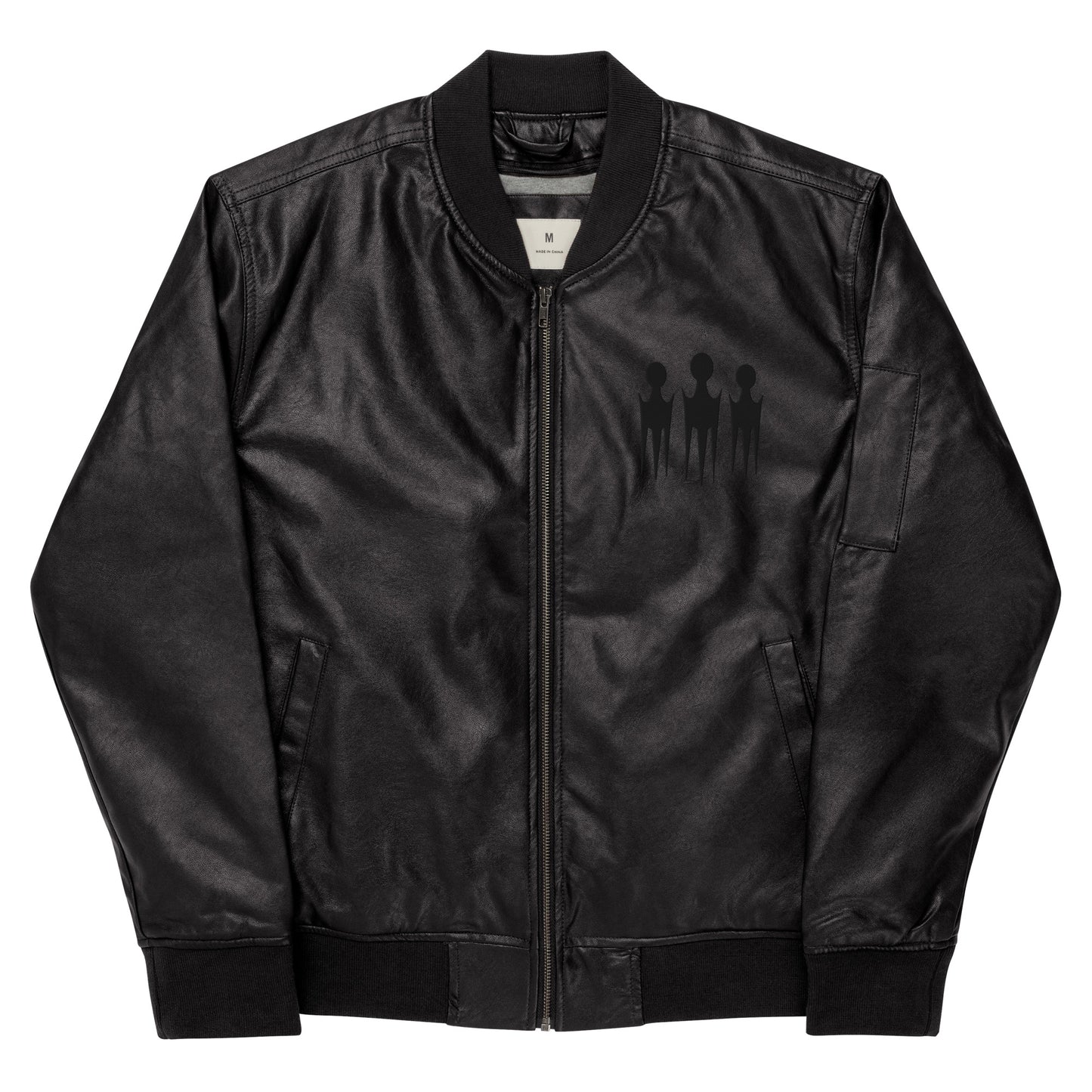Triple Comb Black Leather Jacket